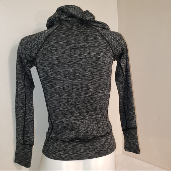 90 Degrees Dark Black Grey Athletic Zip Up Hoodie - Picture 4 of 10
